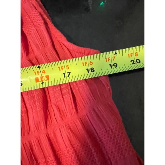 Max Studio NWT Red Long Sleeveless Tiered Cotton Dress Sz S - Picture 9 of 11